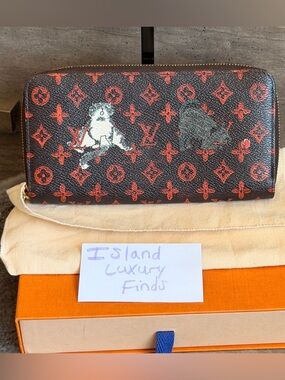 🐈Limited Edition Louis Vuitton Grace Coddington Catogram Zippy Wallet🐈